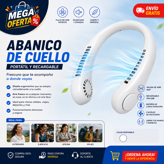 VENTILADOR DE CUELLO RECARGABLE